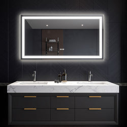 30" x 55" Covington LED Vanity Mirror by  Mirror Luxe - with dimmer and defogger.