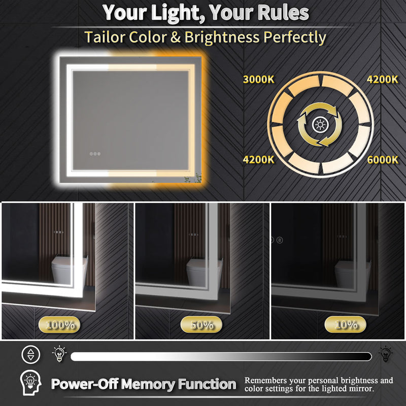 Mirror Luxe Covington Full-Featured Bathroom 36" LED Vanity Mirrors