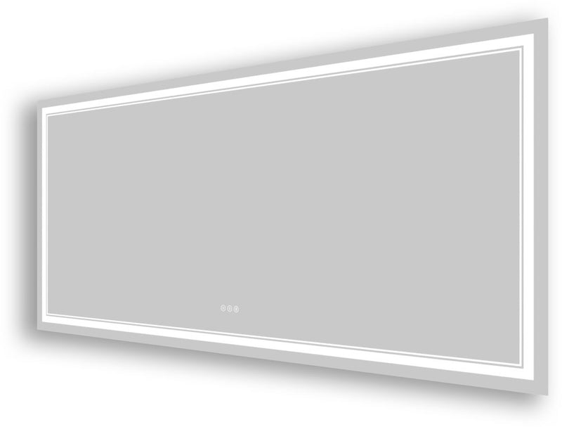 Mirror Luxe Covington 72" Wide LED Bathroom Vanity Mirror.