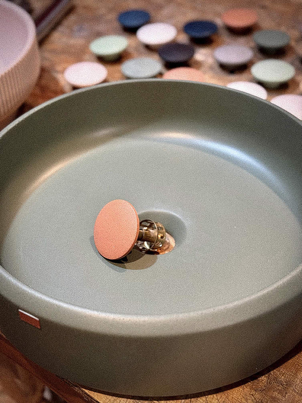 Konkretus Color-Matched Concrete Push-Up Sink Driain Stoppers - 13 Colors
