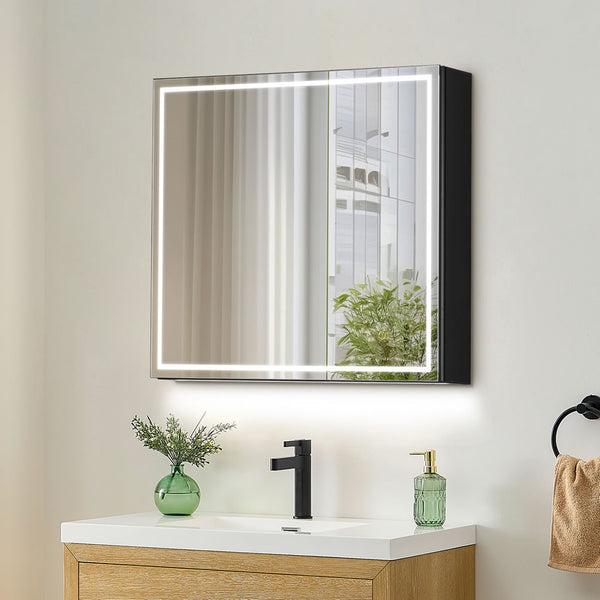 Designed for Surface Mounting - LED lighted around the perimiter, inside, and underneath.