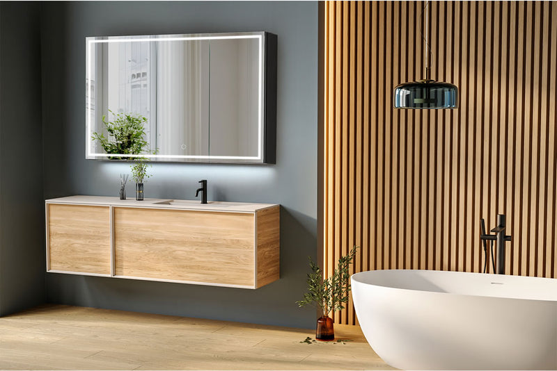 48" x 28" High 3-Door LED Medicine Cabinet - Hesili by Altair Designs
