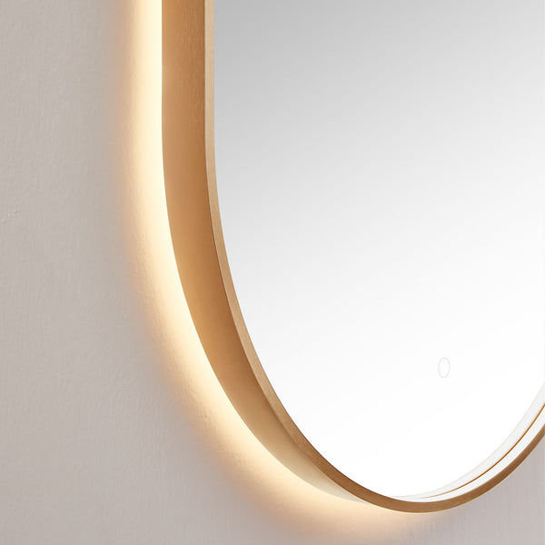 Front and back LED illumination provides excellent lighting for makeup, grooming, and for general ambiance.