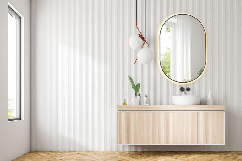 A great look, and excellent lighting for your bathroom, or other room, as well.