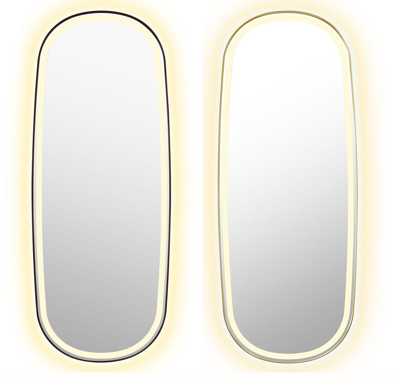 Altair Cellini 26" x 65" mirror with black or bold frame serves as wardrobe mirror or vanity mirror.