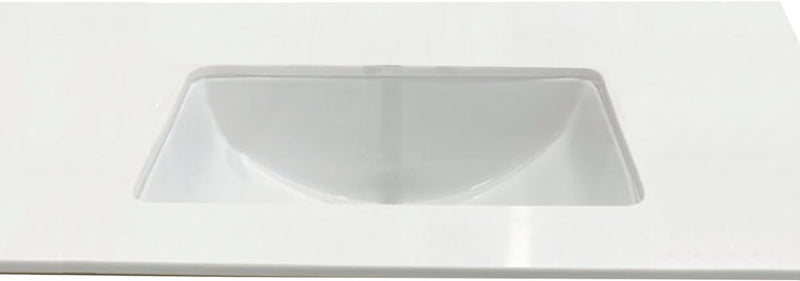 Altair Design Aegean 20" Rounded Rectangle White Finish Ceramic Undermount Sink
