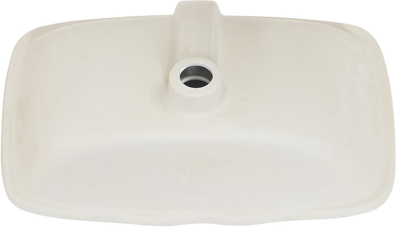 Altair Design Aegean 20" Rounded Rectangle White Finish Ceramic Undermount Sink