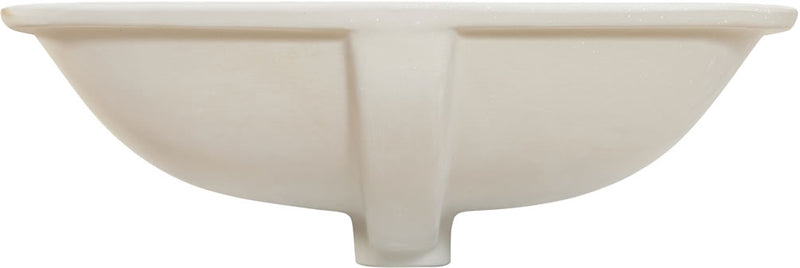 Altair Design Aegean 20" Rounded Rectangle White Finish Ceramic Undermount Sink