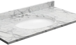 Altair Design Lily 18" x 15" Oval White Finish Ceramic Undermount Sink