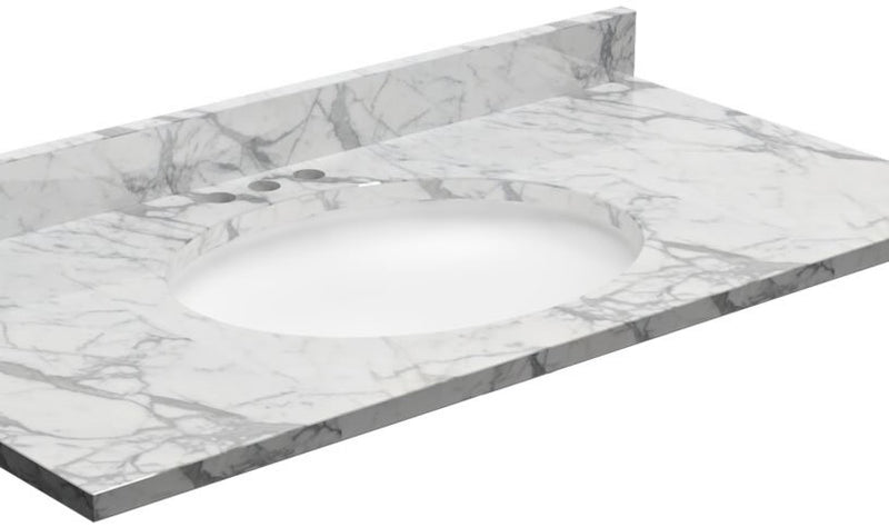 Altair Design Lily 18" x 15" Oval White Finish Ceramic Undermount Sink