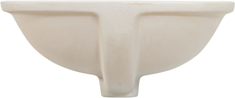 Altair Design Lily 18" x 15" Oval White Finish Ceramic Undermount Sink