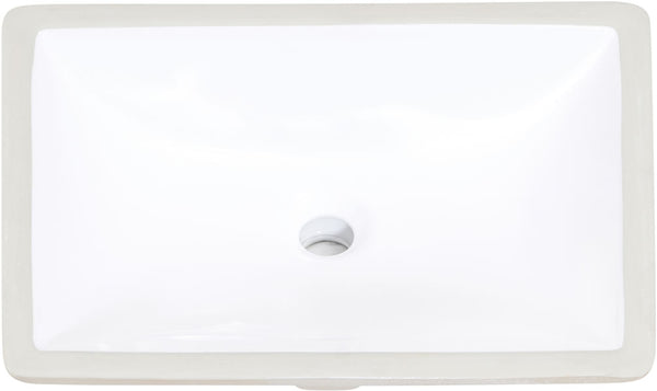 Altair Design Pireas 20" Retegular White Finish Ceramic Undermount Sink