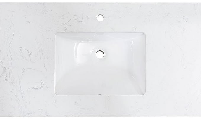 Altair Design Pireas 20" Retegular White Finish Ceramic Undermount Sink