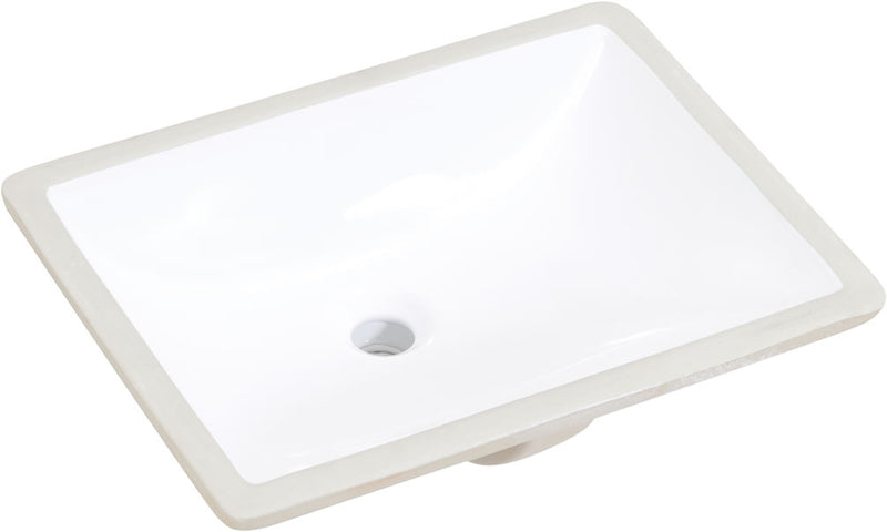 Altair Design Pireas 20" Retegular White Finish Ceramic Undermount Sink